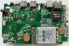 カスタマイズされたブルーテッドモジュールPCB組成 青いソルダーマスク キャブモディアで製造され,アメリカの関税なし